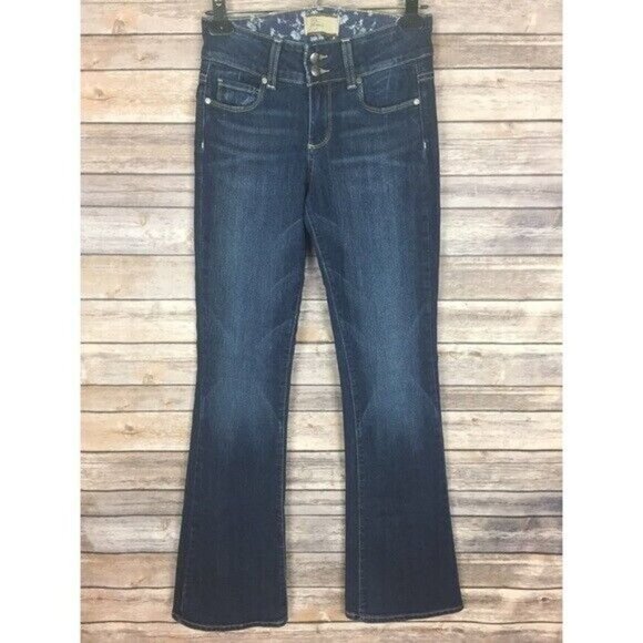 Paige H.H. Boot Jeans Womens Size 25 Medium Wash Denim - Picture 1 of 7